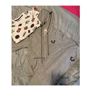 Boys true religion sweatsuit and shirt